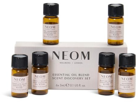 NEOM Essential Oil Blend Scent Discovery Set, 6 x 3ml Mini Size I Our Bestselling Blends I Compatible with Neom Wellbeing Pod or Wellbeing Pod Luxe I 100% Natural