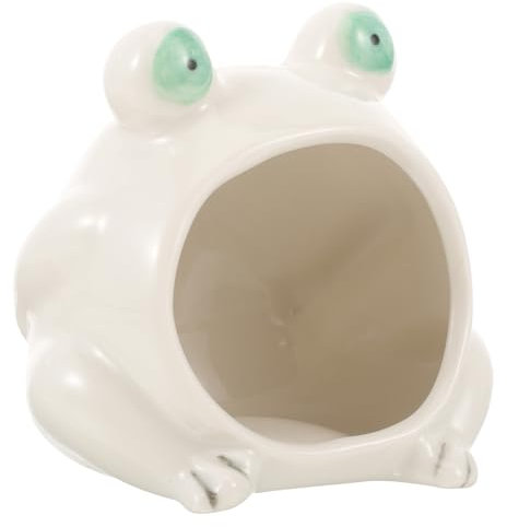 HAPINARY Keramikhaus Für Hamster Froschform Langlebig Und Leicht Zu Reinigen Als Schlaf Oder Spielplatz Für Kleine Haustiere