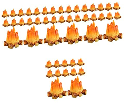 TOPBATHY 120 STK Bonfire-Mikrolandschaft Garten Dekoration Feuer Garten zubehör DIY-Dekoration Ornament Mini-Flammenspielzeug Puppenhaus-Miniaturen Fee Zubehör gefälschte Kaminflammen Harz