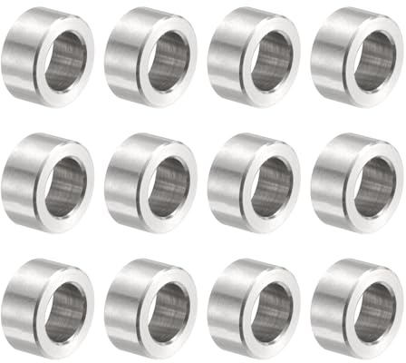 QUARKZMAN 12pcs M6 Separadores de Acero Inoxidable 304, Espaciadores Redondos de Metal Espaciadores Metálicos de Acero Inoxidable para M6 Tornillo Pernos, 6.2x10x4mm (ID*OD*Esp.)