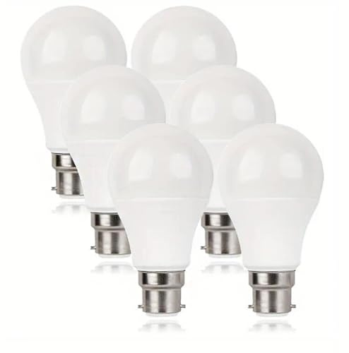 LED Light Bulbs B22 A19 9w Equivalent 75w Energy Saving Lighting 900 Lm 3000k-6500k Not Dimmable for Indoor Living Room Bedroom Dining Room(B22 9W Cold White 6500k)
