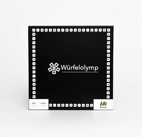 Würfelolymp - Würfelset mit 5 Würfeln - Großer Punkteblock mit 50 Punktekarten - Würfelspiel Pokerspiel Gesellschaftsspiel für Freunde und die ganze Familie (Starter Paket)