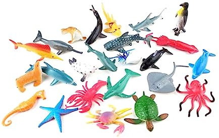 ibasenice -teiliges Badespielzeug-Set für Jungen und Mädchen Meerestiere Pädagogisches Tauchspielzeug-Set Aus Kunststoff für Den Pool