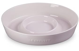 Le Creuset Stoneware Signature Oval Chip and Dip Platter, 13, Shallot