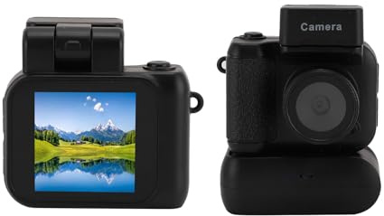 Yanmis Mini Caméra d'action, 1080P HD 2MP Mini Appareil Photo Vintage, Portable Caméra Vlog avec Vue Large à 160 °, Écran Couleur, Interface Type C, pour Cadeaux d'enfants
