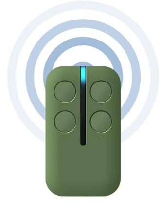 Bijoux - Telecomando Universale Multifrequenza 330Mhz-868Mhz, Compatibile con Cancelli, Garage, Saracinesche, Tapparelle, Porte Elettriche, 4 in 1 con Rolling Code e Codice Fisso, Tecnologia AMC,Verde