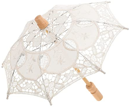 Beaupretty Ombrello in Pizzo Ombrello da Sposa Decorazione Elegante per Feste di Matrimonio Realizzato in Materiale di Leggero e Resistente