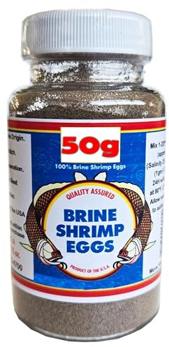 Artemia Brine Shrimp Eggs for hatching PREMIUM GRADE 95% Live Food for Aquarium Fish Fry - 50g