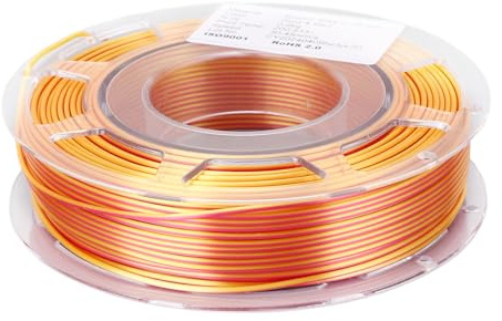 lvifloae 1,75 mm 3D -Druck Verbrauchsmaterialien Gold rote Dual -Farb -Seide Seiden glänzende Coextrusion PLA Filament Bündel Filament PLA -Druckfadenmaterial 200 g für FDM 3D