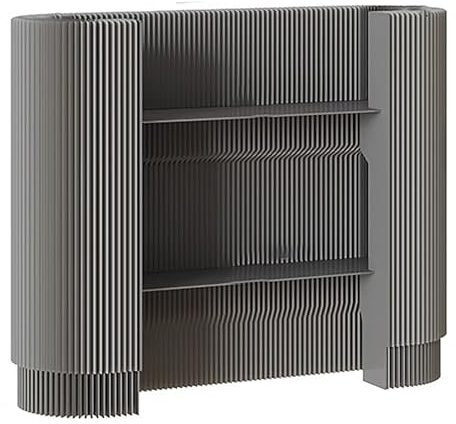 QVK Moderner und Kleiner klappbarer Empfangstresen mit Ablagefunktion, ideal für Schönheitssalons, Geschäfte, Büros und Kassen.-Gray