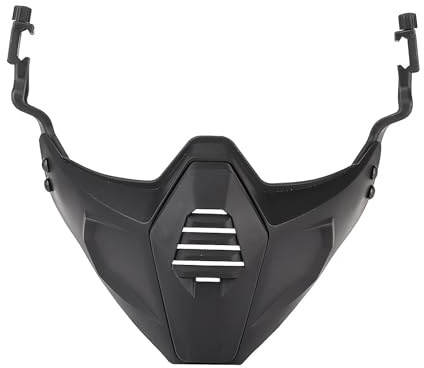 Masque Tactique Demi Masque Protection Visage Airsoft, pour Sports Plein Air Jeux Tactiques Jeux CS(Black)