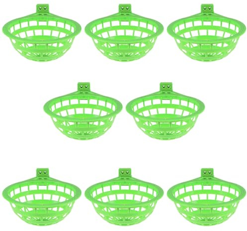 SUPVOX Nido Ciotola Circolare per Uccelli 8 Pezzi Verde in Plastica per Allevamento e Ventilazione Adatta a Passeri e Uccelli, Uso Domestico e Nidificazione