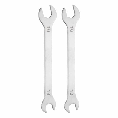 HARFINGTON 2pcs Super Thin Open End Wrench 13x16mm Metric Lightweight U-Shaped Spanner Double End Wrenches for Automotive Repair Furniture Assembly, Gray