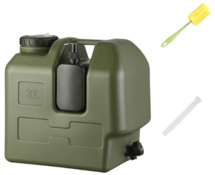 Ronyme Jarra de Agua para Camping con Grifo, depósito de Agua de Emergencia de 20 litros para Senderismo, Picnic, Camping y mochilero.