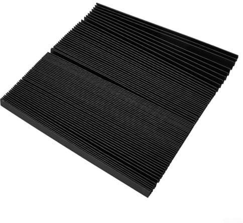Flexible for CNC Machine Protective Cover for Milling Machines, Accordion Bellows Dust Proof Telescopic Guide Rail Shield, 1.5m Stretch, Black Three-P(300MM)