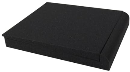 NUOBESTY Pad Isolante Antivibrante per Altoparlanti Piccolo in Spugna Alta Densità Nero Cuscino Supporto per Diffusori Acustici da Studio
