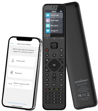 SofaBaton U3 Universal Remote Control, All-in-One Smart Universal Remote with APP for TV/Soundbar/DVD/Blu-ray and more, Global Macro & Active Multi-Link Bluetooth & Air Mouse & Google Voice Control