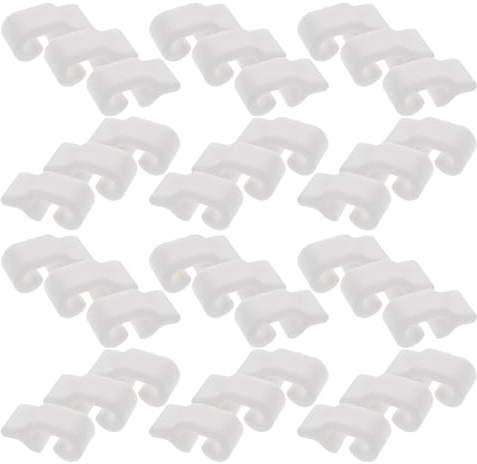 CHICAMPERA 80pcs White Plastic Wire Cage Clips with Universal Compatibility and Tool-free Installation, Secure Cabinet and Wardrobe Panel Connectors for Home and DIY Storage Projects
