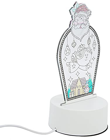 HELEVIA Akryl Rhinestone LED Målarlampa, 3D-effekt Mjuk Belysning DIY för