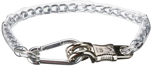 Kerbl Anbindekette mit Panik- und Karabinerhaken | 70 cm, Metall mit Kunststoffüberzug, zur Pferdeanbindung im Anhänger und auf Turnieren