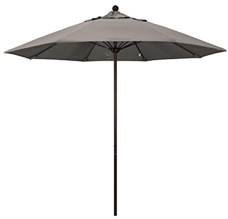 California Umbrella Venture 9' Bronze Market Umbrella in Taupe
