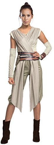 Rubie's 3810668 - Rey Deluxe Adult Costume, Beige, M Halloween