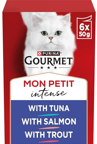 Gourmet Nourriture humide pour chat Mon Petit en sachets Poisson 6x50g (6 sachets)