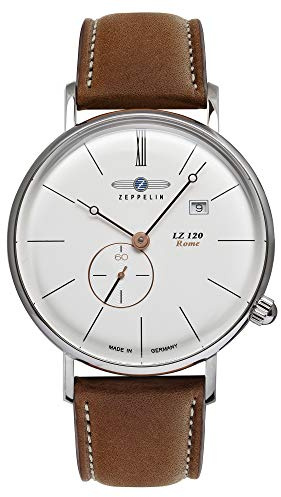 Zeppelin lz120 Rome Herren Uhr analog Schweizer Quarzwerk mit Leder Armband 7138-4