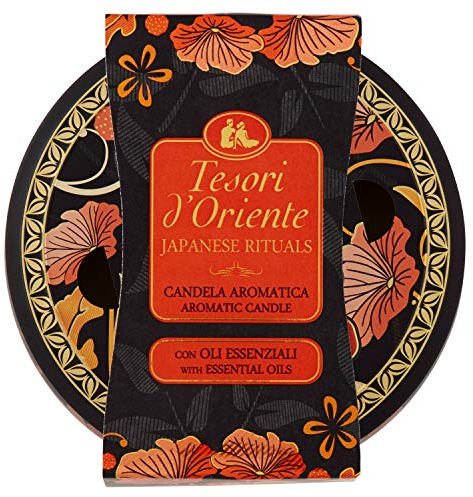 Tesori d'Oriente - Japanese Rituals Duftkerze mit den Noten von Bergamotte und Patchouli, mit hochwertigen Wachsen und ätherischen Ölen, 2 Dochten, 200 g