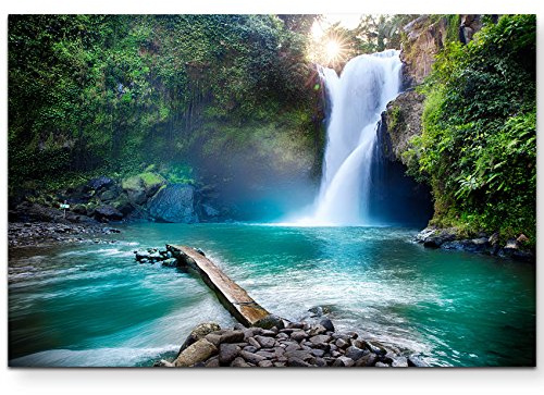 Leinwandbilder | Bilder Leinwand 120x80cm Wasserfall im Dschungel