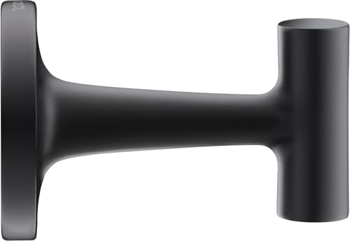 Duravit Handtuchhaken Starck T, Handtuchhalter Wandmontage, Handtuchhalterung für 1 Handtuch, Schwarz Matt