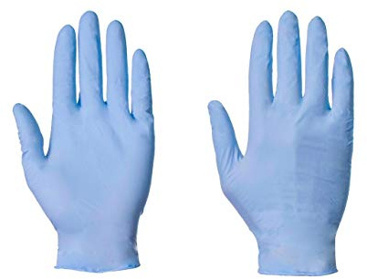 100 (1 Box) x Blue Nitrile (Latex & Powder Free) Gloves Disposable Food Medical etc. (Medium)
