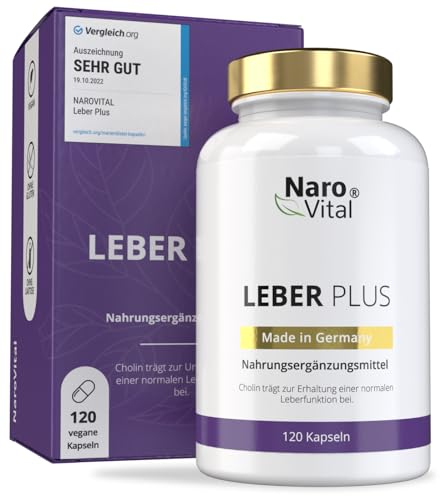 Leber Kur Mariendistel Kapseln hochdosiert - 80% Silymarin, Artischocke, Löwenzahn, Curcuma, Desmodium und Cholin für die Leber Testsieger - 8-Fach Komplex