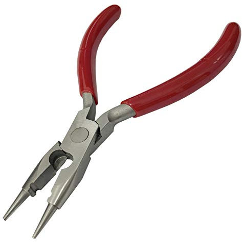 4 In 1 Round Flat Nose Pliers (No Spring) : Multi Task Plier Cutters Jewellery Coil Jump Ring Wires (75)
