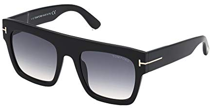 Tom Ford Sonnenbrillen RENEE FT 0847 SHINY BLACK/GREY SHADED 52/21/140 Damenbrillen