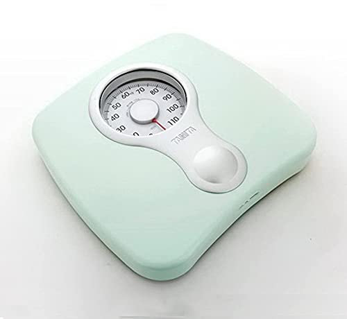 LRBBH Báscula de Baño Mecánica, Escala de Peso Analógica, sin Batería O Botones. Escala Mecánica Requerida, Plataforma Metálica Robusta,Verde