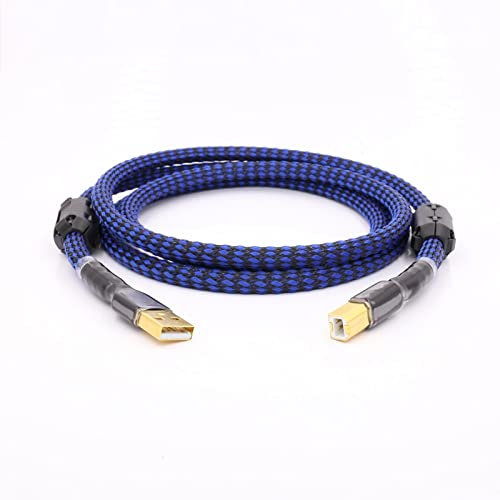Haute qualité 2/3 / 5ft Gold Plaqué Audiophile CAD USB Câble A à Bcc Câble HiFi Audio (Cable Length : 1.5m)