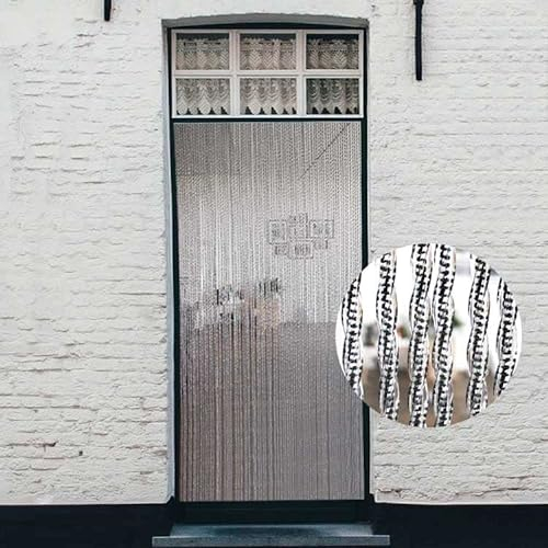 Trente Fliegenvorhang Orchidea - Verschiedene Größen und Farben, Balkontür Fliegengitter, Insektenschutz Luxe, Fliegenvorhang Schwarz 140 x 240 cm