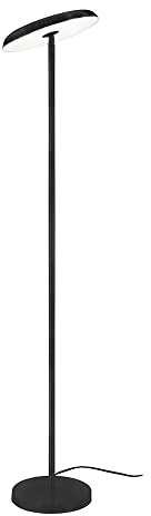 Stehlampe dimmbar LED Stehleuchte schwarz Deckenfluter dimmbar, Tastdimmer, Spot schwenkbar, 1x LED 21W 1700lm 3000K, DxH 28 x 140 cm cm