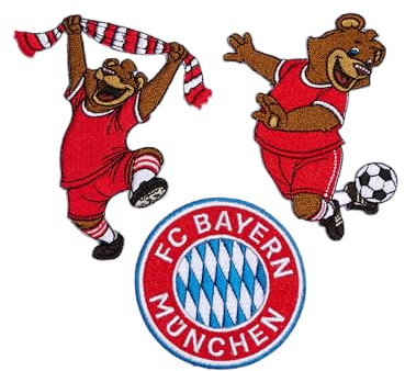 FC Bayern München Aufnäher I Patches I 3er-Set I Rot