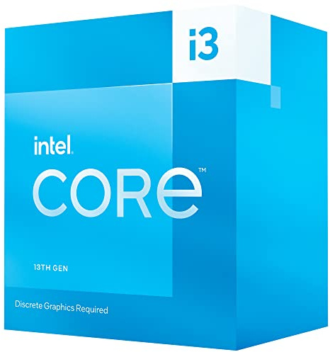 Intel Core i3-13100F - Procesador de Escritorio (4 núcleos P + 0 núcleos electrónicos), caché de 12 MB, hasta 4,5 GHz