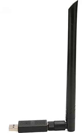 Adaptador WiFi USB de 1200Mbps, Tarjeta de Internet Inalámbrica 5G/2,4G con Antena de 6dBi, Adaptador WiFi USB para PC de Escritorio para Win7, para Win8.1, para Win10, para OS X, para Computadora Lin