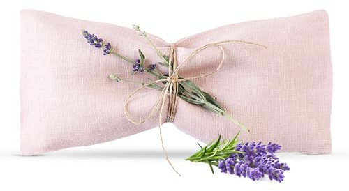 COZY LINEN Lavendel-Augenkissen – Aromatherapie & Stressabbau, Bio-Leinsamen-Augenmaske, Yoga-Geschenk, Spa-Schlafentspannung, gewichtetes Kissen, umweltfreundlich