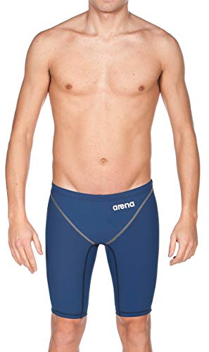 ARENA Powerskin ST Next Men's Jammer, FINA Approved Racing Suit, Men's Recycled Fabric Swimsuit, Men's Lined Jammer Blue