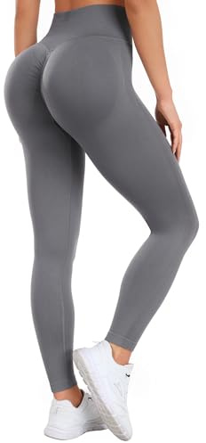 Somdiffy sömlösa högmidjade leggings för höftlyft och fitness, sportyogabyxor för kvinnor