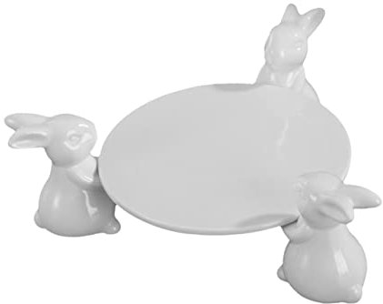 Zerodeko Keramik-kuchenform Drei Designs Runder Tortenständer Für Den Nachmittagstee (33 X 20 X 9 5 Cm)
