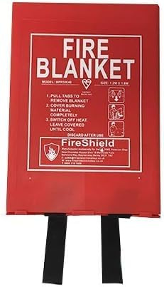 Hard Case Fire Blanket - For Kitchens, Home, Cars, Vans & More - FireShield (1.8m x 1.2m Hard Case)