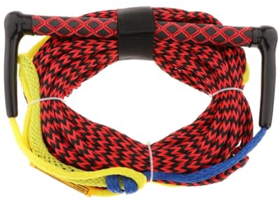 Wakeboard Leine 23 m Wasserski-Seil, sicheres Surfen, schleppbares Wassersport-Seil, Wasserski-Seil mit Griff for Wakeboard, Knieboard, Wakesurf-Sport(Color:Red)