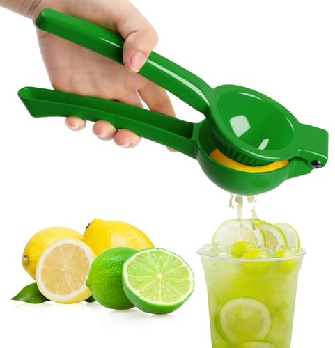 JOPHEK Zitronenpresse Handpresse, Zitronenpresse in Premium, Zitruspresse Manuell, Schweres Saftpresse Manuell, Lemon Squeezer für Küche, Bar, Restaurant, Spülmaschinenfest (Grün)