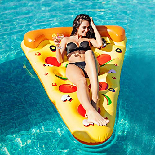 Inflatable Pizza Slice Pool Float,Inflatable Pool Floats,PVC Pool Floating Raft Water Float Lounger,Pool Floating Raft Water Float Lounger,for Summer Pool Lake Beach Water Party